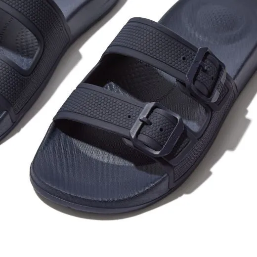 - Sandals: - Two 5-star customer support NAVY Bar Slider Slides IQUSHION MIDNIGHT Buckle Worldwide availability Fitflop