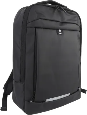 15.6in Laptop Backpack with USB Charging Port, Water College Bag for Men & Women, Oxford Cloth, Black, 20 to 35L Capacity