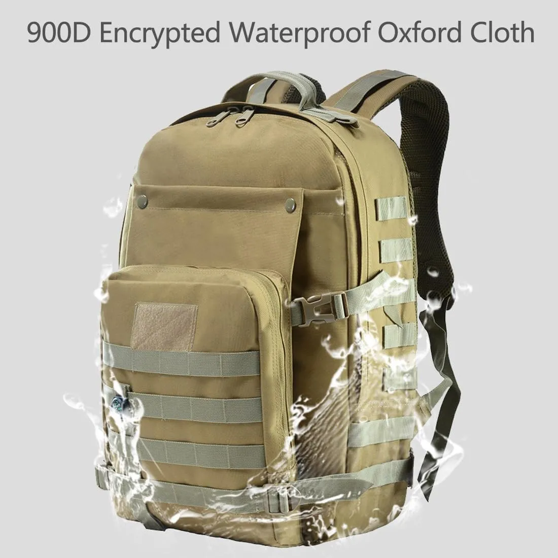 41L Military Tactical Backpack For Men Camping Hiking Trekking Daypack Rucksack Bag MOLLE 3 Day Assault Pack (Jungle Digital)