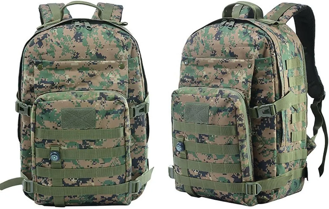 41L Military Tactical Backpack For Men Camping Hiking Trekking Daypack Rucksack Bag MOLLE 3 Day Assault Pack (Jungle Digital)