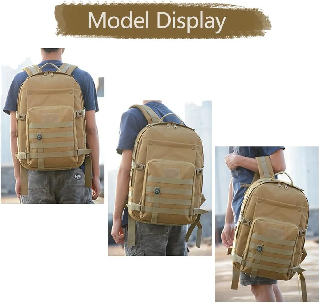 41L Military Tactical Backpack For Men Camping Hiking Trekking Daypack Rucksack Bag MOLLE 3 Day Assault Pack (Jungle Digital)