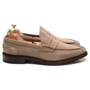 'Adam' Stone Grey Suede Split Toe Loafers UK 9