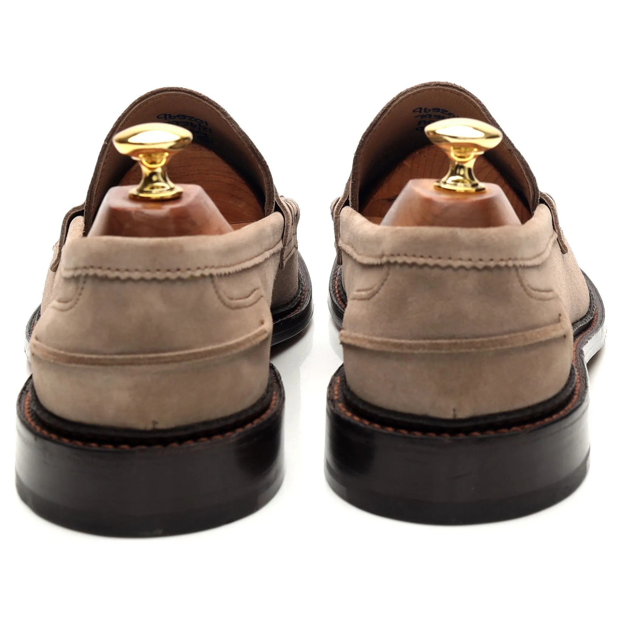 'Adam' Stone Grey Suede Split Toe Loafers UK 9