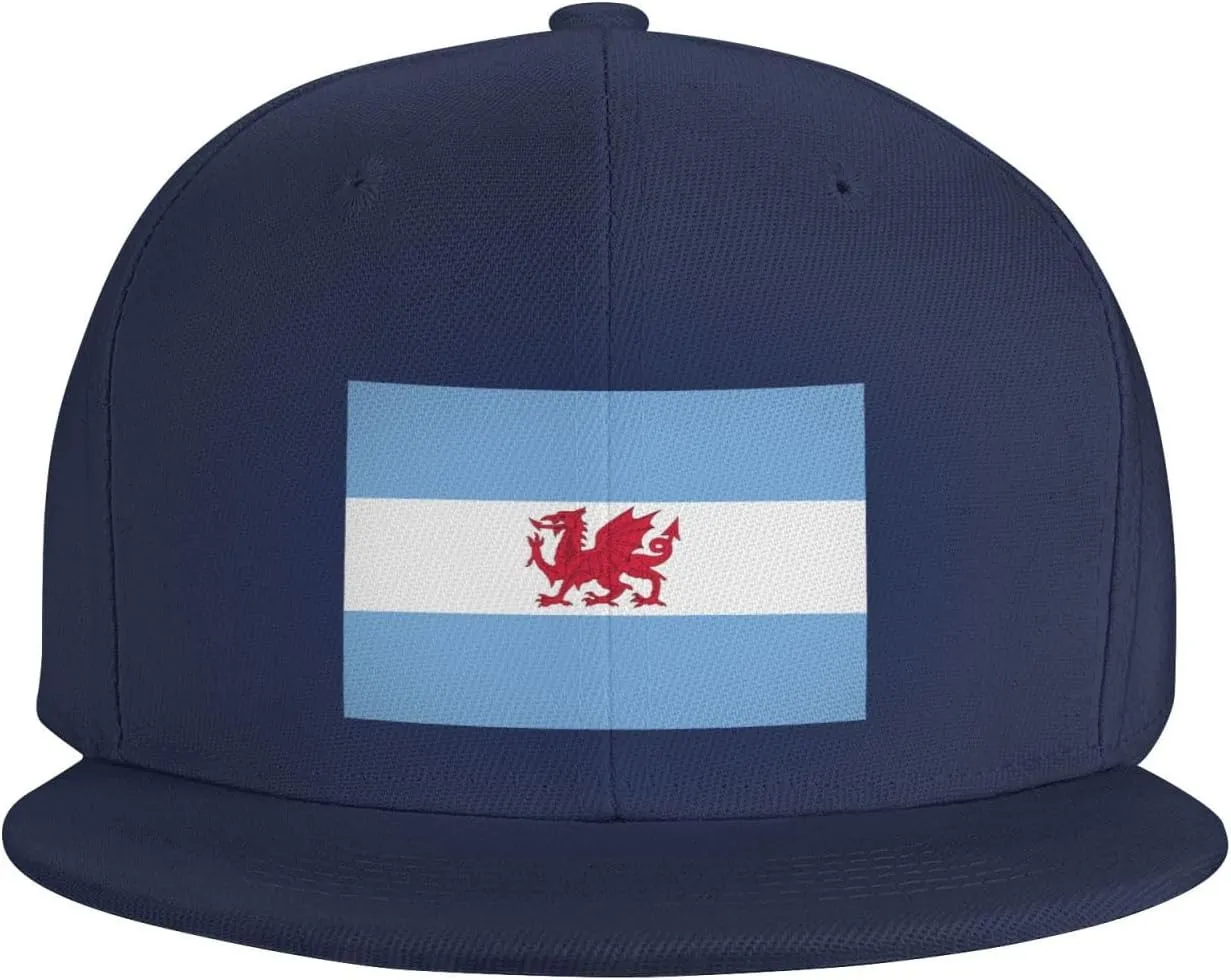 Adjustable Flag of The Welsh Colony in Patagonia Snapback Hat for Men Women Baseball Cap Dad Hats