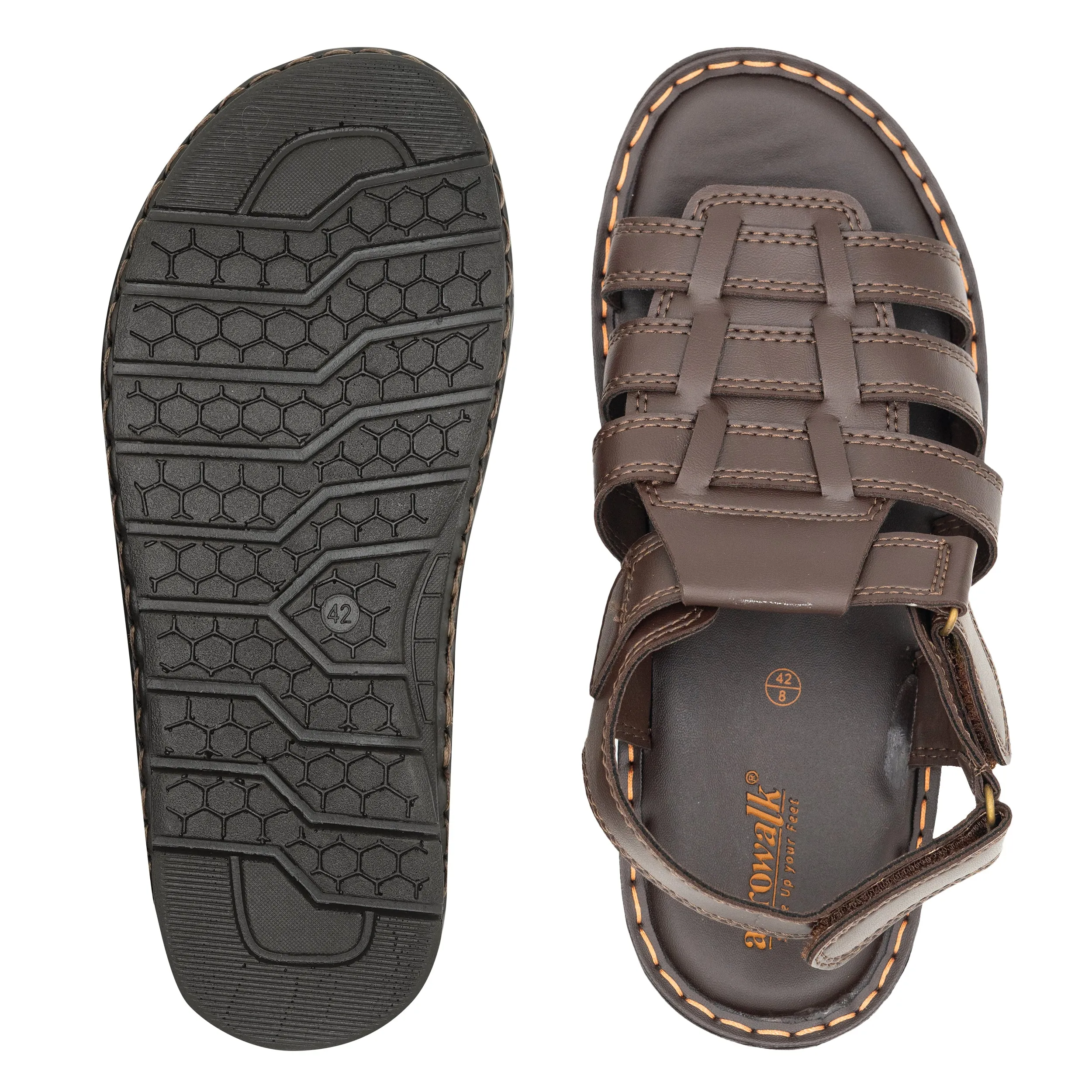 Aerowalk BROWN Sandal with slip-on for male