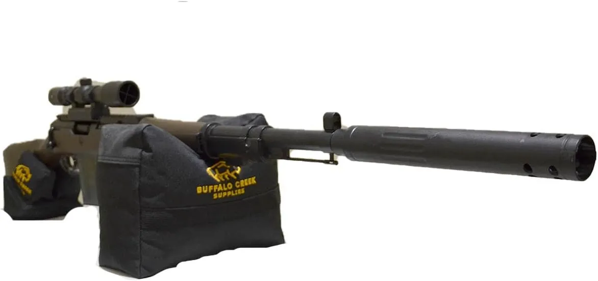 All Weather Durable Front and Rear Shooting Rest Bags, Rifle Rest Sand Bag for Bench Rest Shooting, Hunting, Target & Competitive Sports Shooting-Unfilled