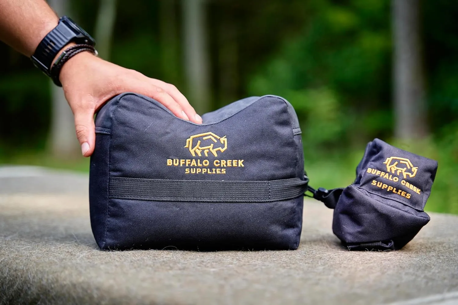 All Weather Durable Front and Rear Shooting Rest Bags, Rifle Rest Sand Bag for Bench Rest Shooting, Hunting, Target & Competitive Sports Shooting-Unfilled