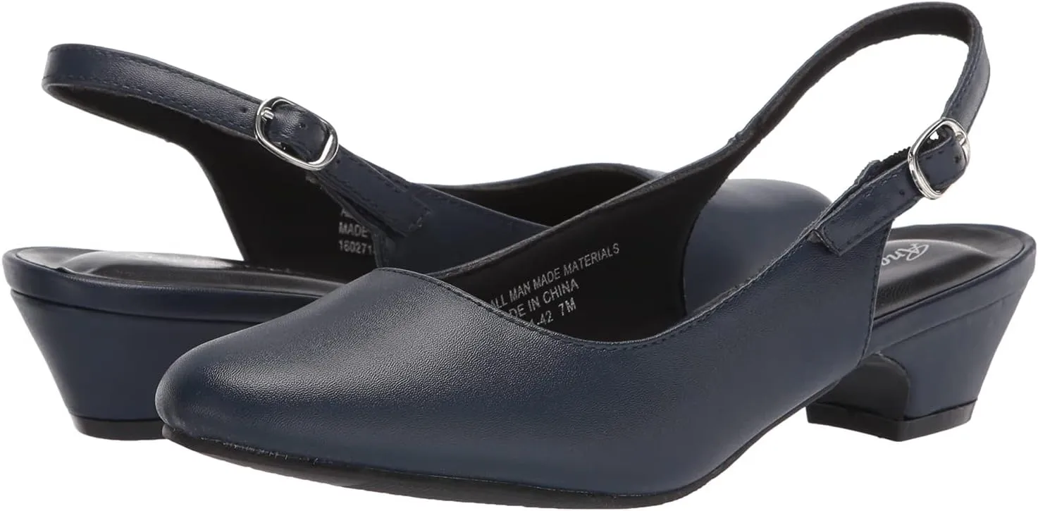 AngelSteps Women's Adult Delia Pumps Dress Shoes Low Heel Slingback