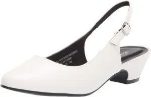 AngelSteps Women's Adult Delia Pumps Dress Shoes Low Heel Slingback