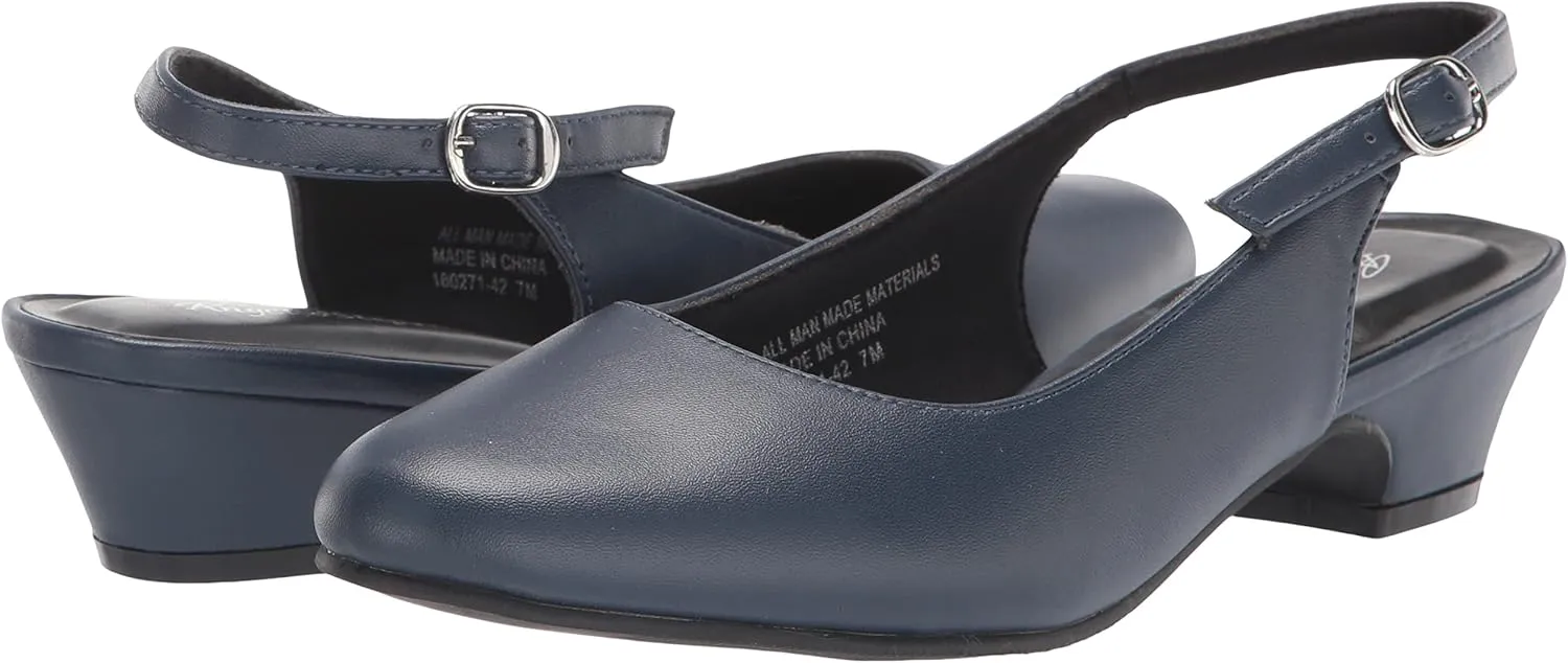 AngelSteps Women's Adult Delia Pumps Dress Shoes Low Heel Slingback
