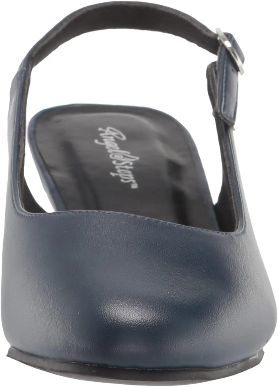 AngelSteps Women's Adult Delia Pumps Dress Shoes Low Heel Slingback