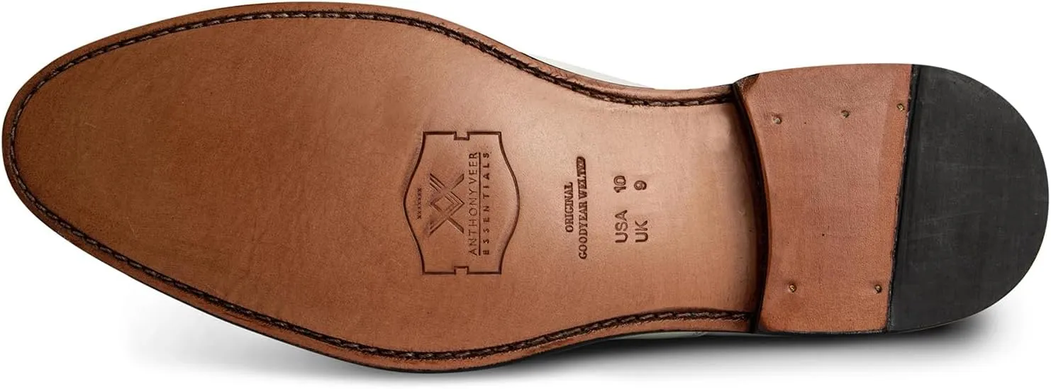 Anthony Veer Clinton Cap-Toe Oxford Dress Shoes for Men | Full-Grain Leather Upper | Goodyear Welt Construction | Ortholite Cushion Comfort | Recraftable Leather Outsole