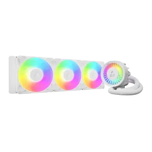 ARCTIC Liquid Freezer III Pro 360 A-RGB (White) - AIO CPU Cooler, 3 x 120 mm Water Cooling, 38 mm Radiator, PWM Pump, VRM Fan, AMD AM5/AM4, Intel LGA1851/1700 Contact Frame - White