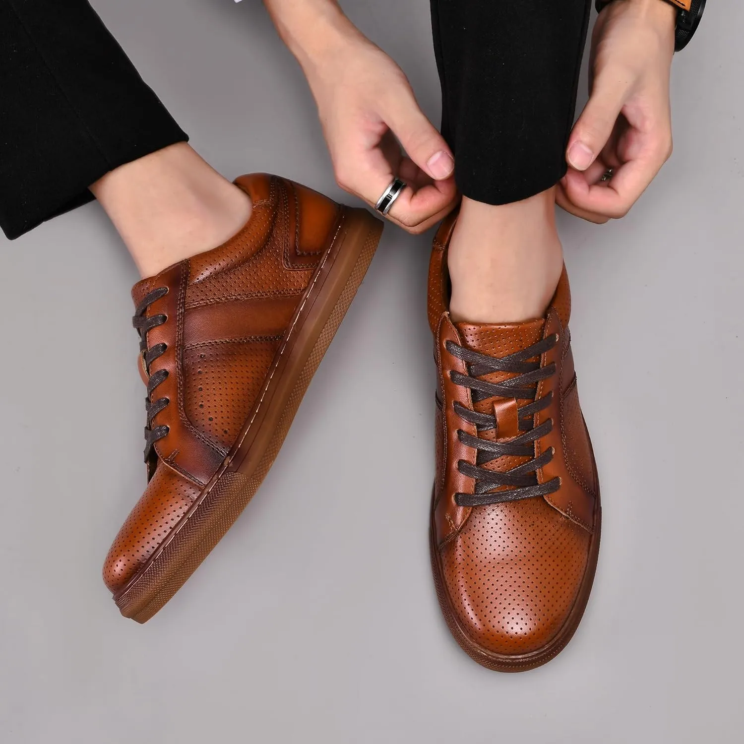 Arkbird Mens Fashion Sneakers Classic Casual Dress Shoes Stylish Lace-up Oxford Shoes for Men