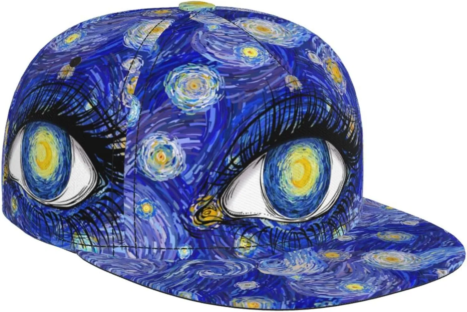 Baseball Cap, Flat Brim Snapback Hat, Unisex
