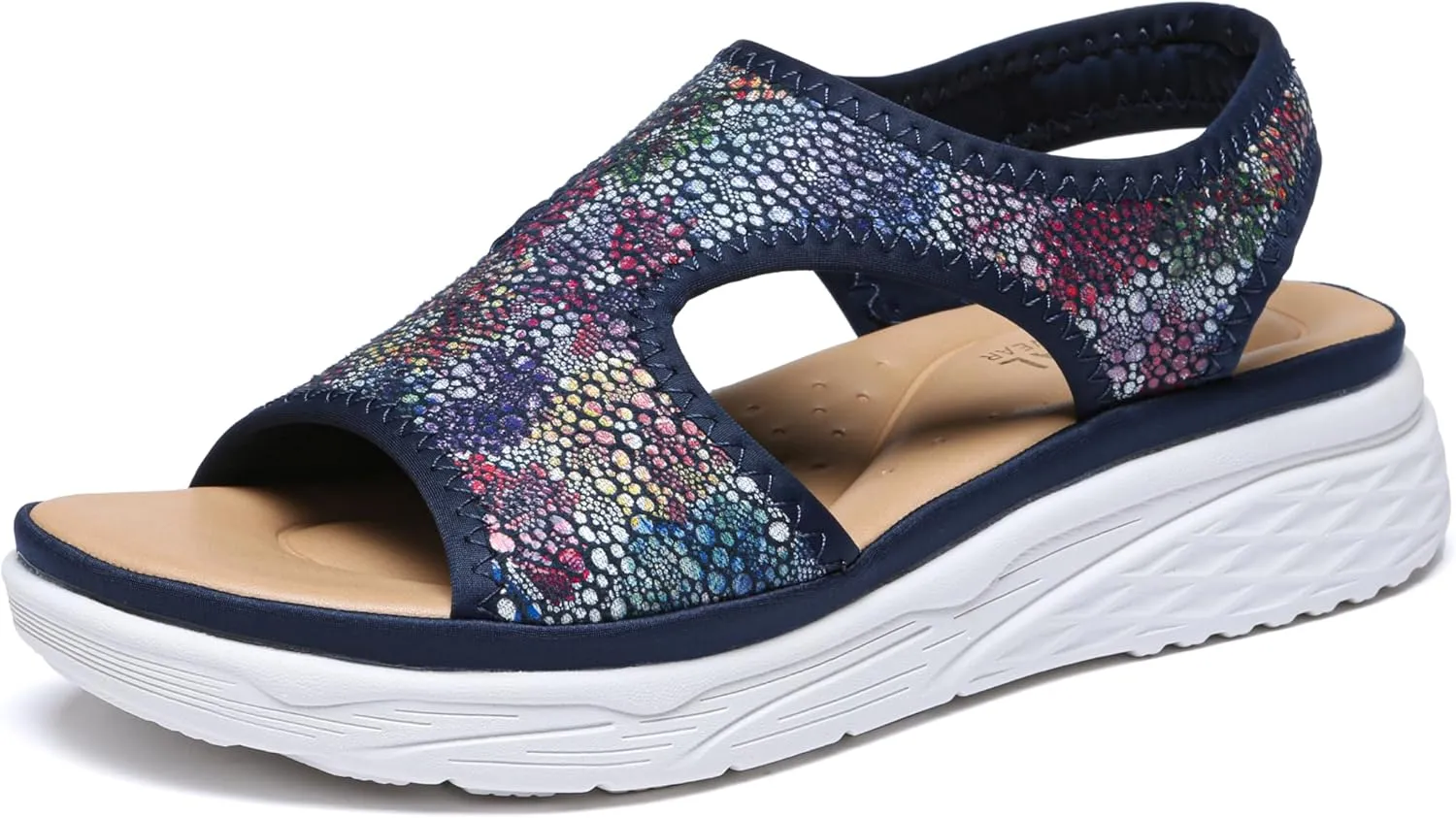 Bernal Women Walking Sandals Soft Comfortable Lightweight Sandals Non-slip Casual Open Toe Sport Sandals for Athletic Summer Beach Platform Sandal