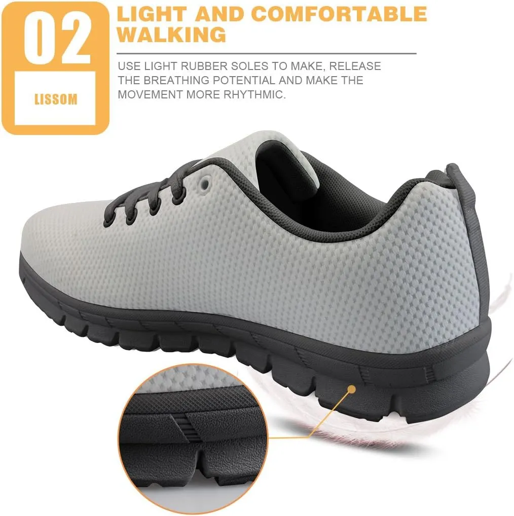 Bigcardesigns Womens Lightweight Athletic Fashion Sneaker Jogging Running Sports Shoes Colorful Floral Design