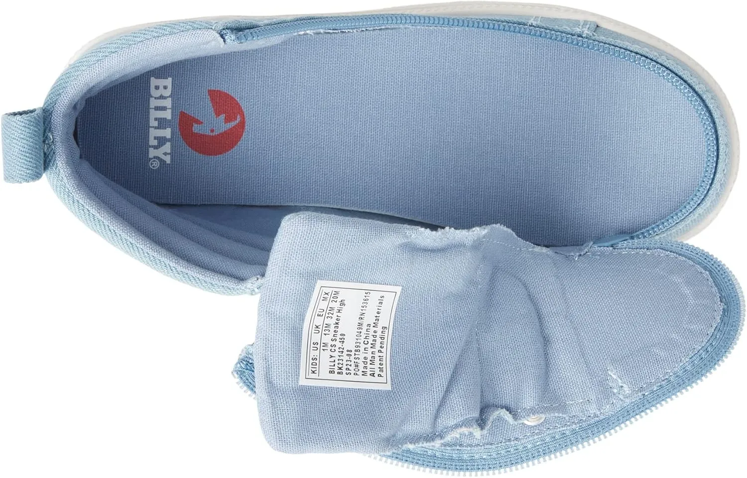 BILLY Footwear Kids Unisex CS High-Top Sneakers with Canvas Upper, Little/Big Kid