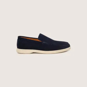 Blue Suede Loafer Sneakers