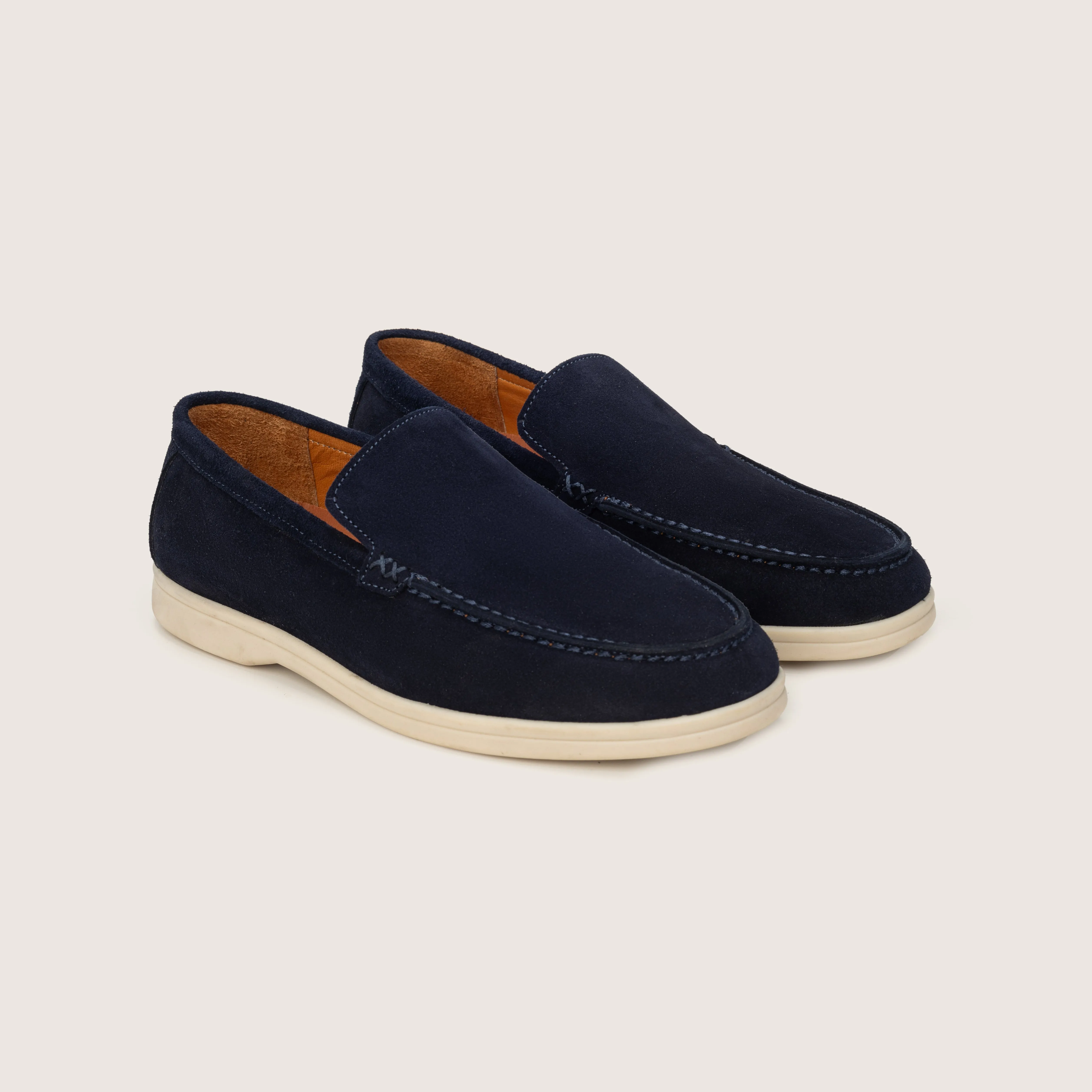 Blue Suede Loafer Sneakers