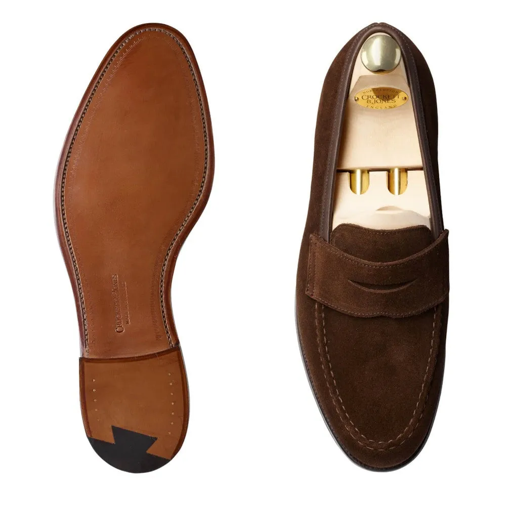 Boston Dark Brown Suede, Crockett & Jones