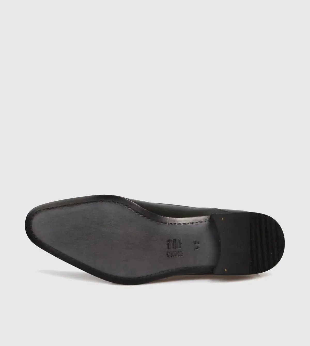 Brando Austin Mens Oxford Leather Shoe in Black