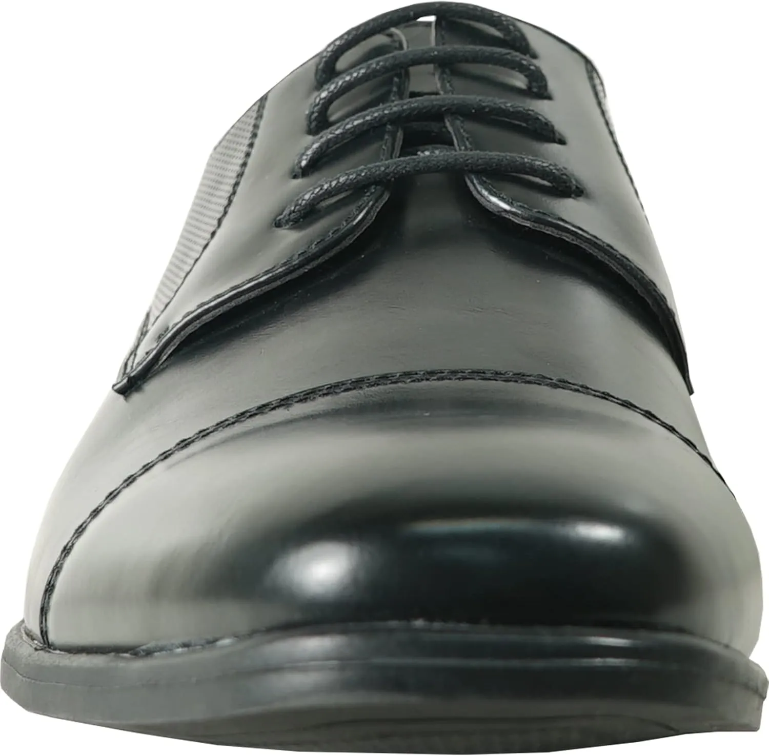 bravo! Men Dress Shoe King Classic Lace-up Oxford Plain or Cap Toe or Wingtip Leather Sock Medium and Wide Width Size from 6 to 18 Black Brown Cognac Blue Purple Red