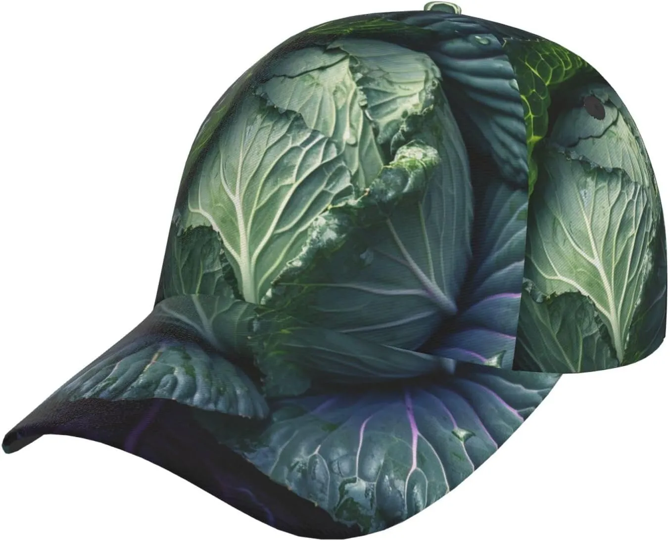 Bright Cabbage Baseball Cap Unisex Cotton Golf Dad Hat Adjustable Low Profile Visor Hats Style Headwear Black
