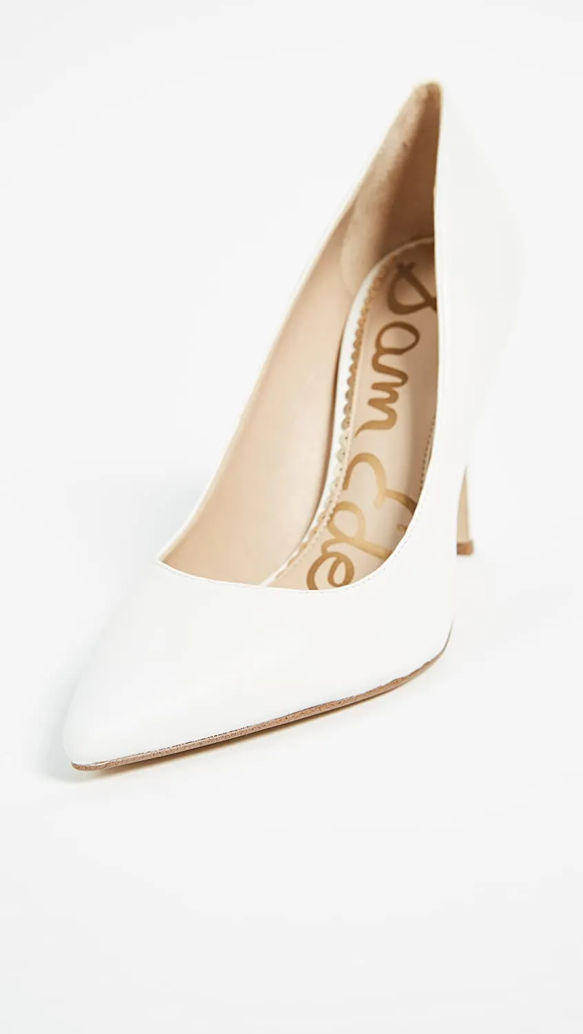 Bright On Edelman Pointed Fashion Pumps Hazel White Sam Stiletto Heel Toe Compliance-certified Slip Positive testimonials