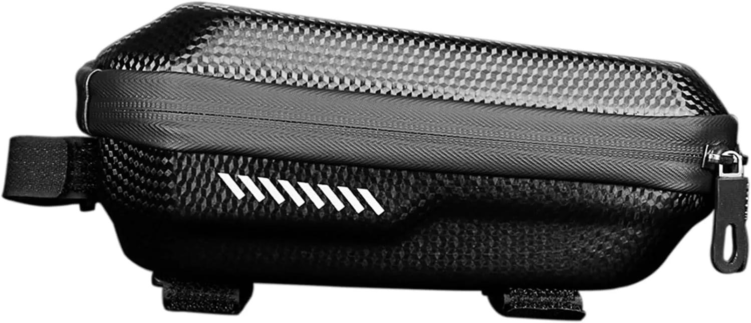 Brrnoo Top Tube Bag, Rainproof Front Beam Bag with Dual Zipper for Easy Access, Frame Pouch for Essentials Storage, Cycling Accessories Pouch for Mountain Road