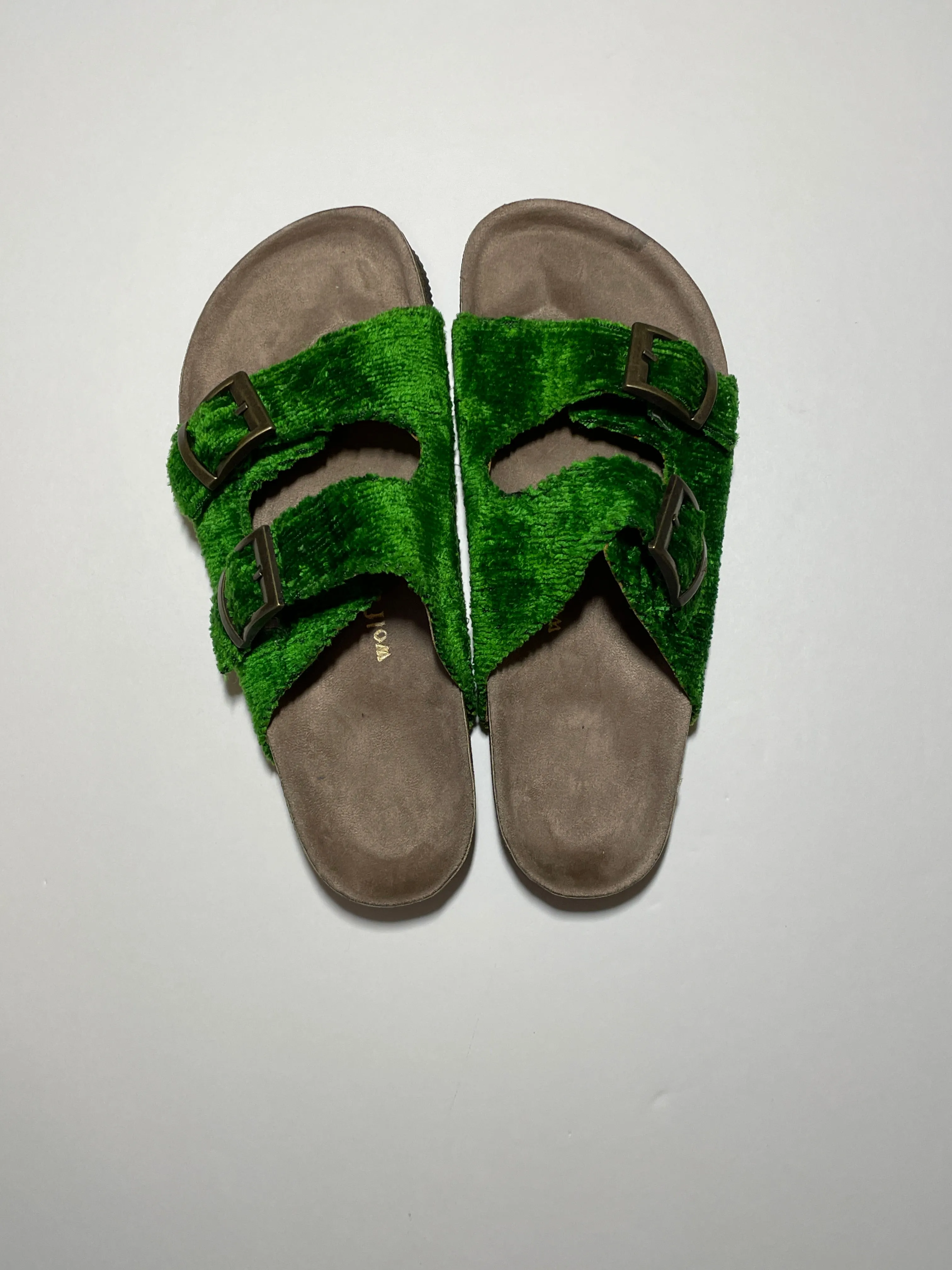 Buckle Sandal Emerald Solid