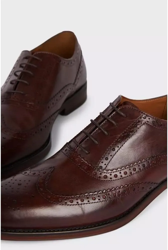 Burton Mens Oxford Leather Brogues