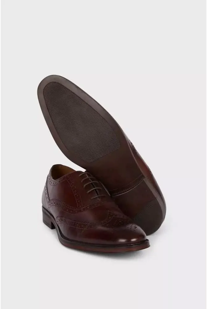 Burton Mens Oxford Leather Brogues