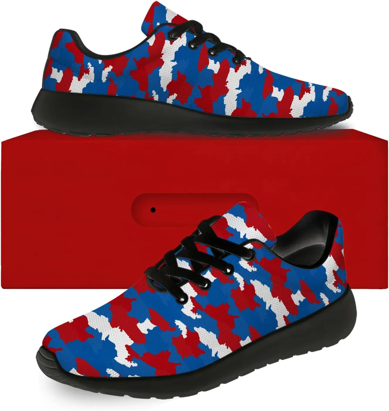 Camouflage Print Shoes Men Women Running Comfortable Ultra Lightweight Tennis Walking Fashion Workout Sneakers