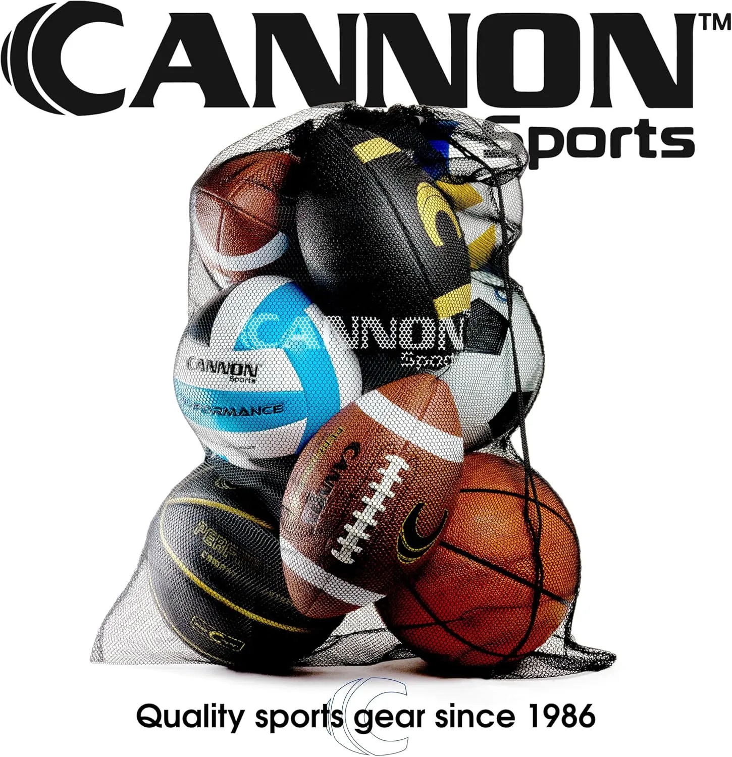 Cannon Sports Official Size Football - Composite Leather Football with Extra Grip & Durable Construction for All-Weather Play – Regulation Football with Pump