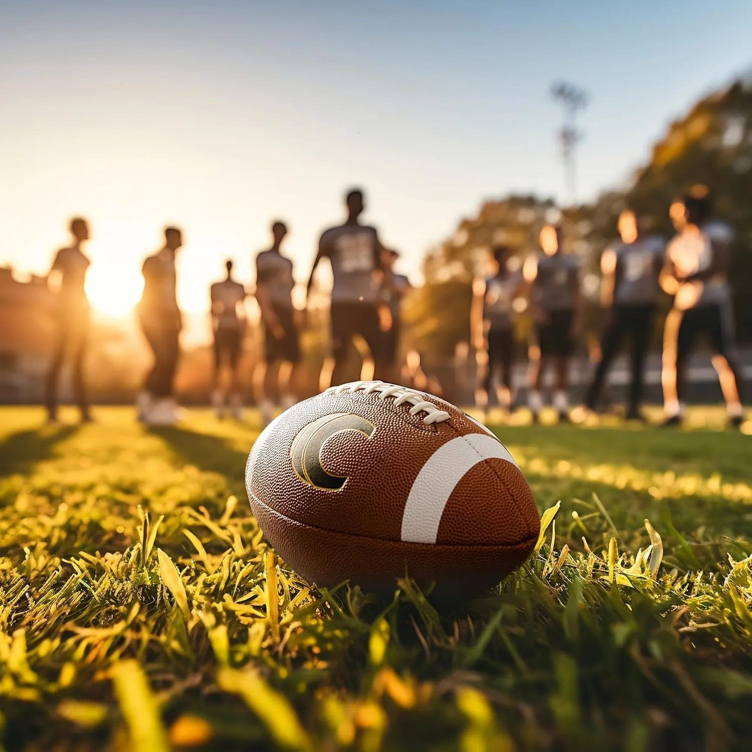 Cannon Sports Official Size Football - Composite Leather Football with Extra Grip & Durable Construction for All-Weather Play – Regulation Football with Pump