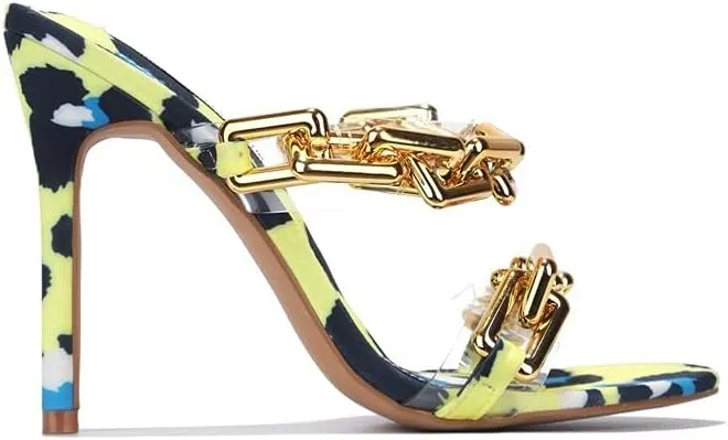 Cape Robbin Women Open Toe Slip-On High Heel Strap Sandal