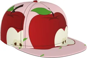 Cartoon Red Fruit Outdoor Sports Baseball Cap, Daily Sports Adjustable Fashionable Flat Brim hat, Unisex Four-Season Outdoor Sports Cap,