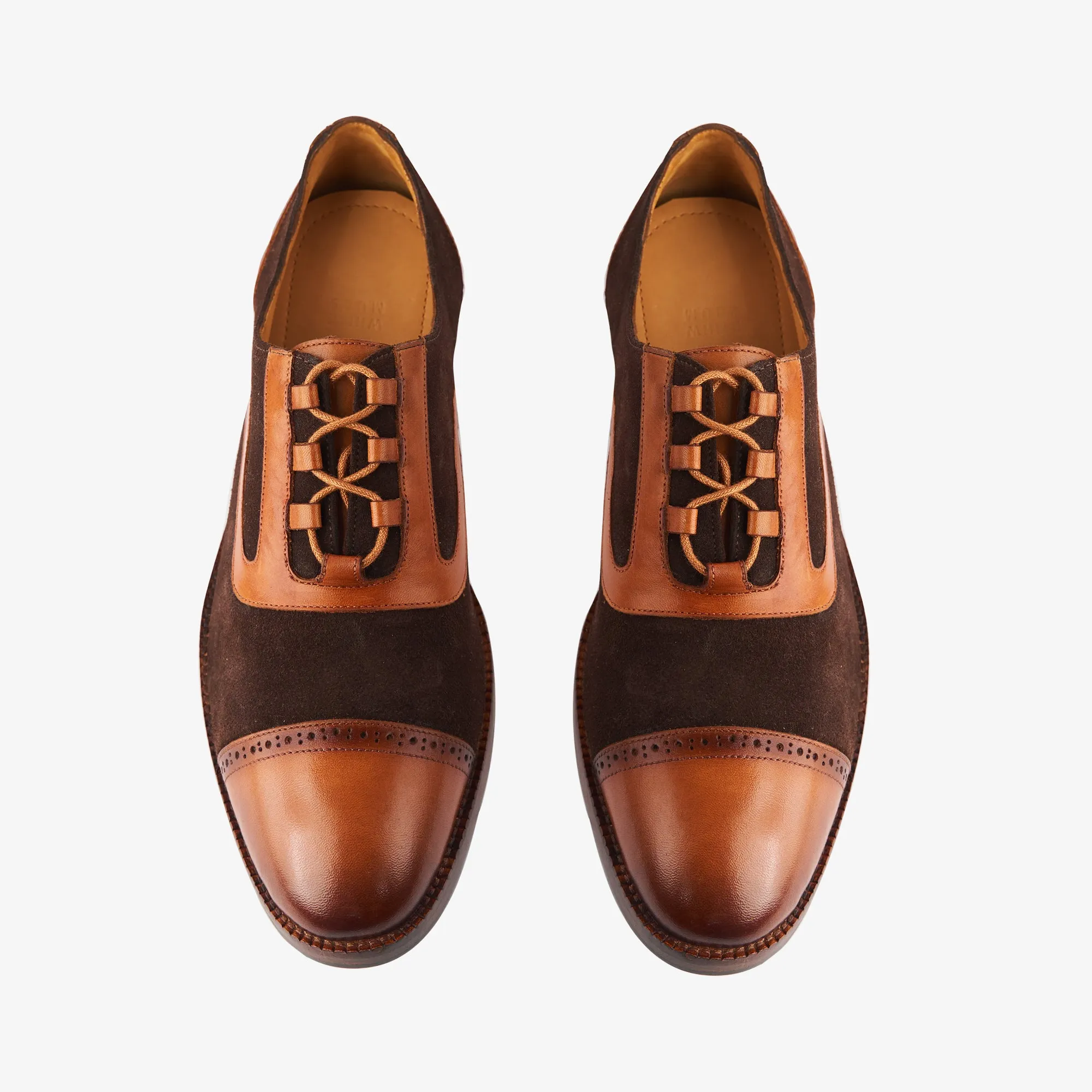Cashel Brown Suede Oxfords