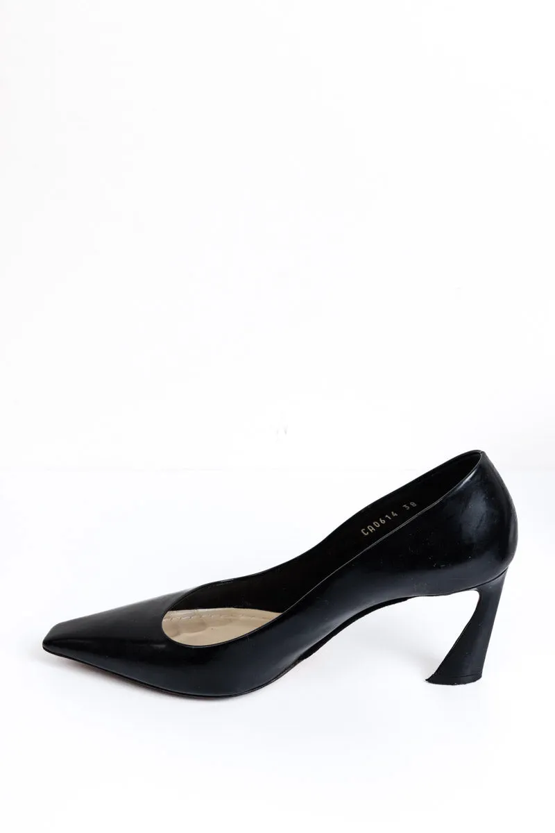 CHRISTIAN DIOR Black Leather Songe Pump Heels