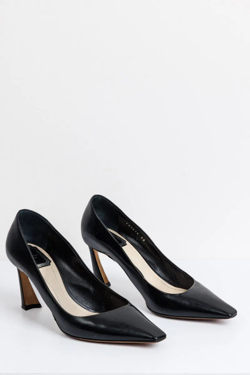 CHRISTIAN DIOR Black Leather Songe Pump Heels