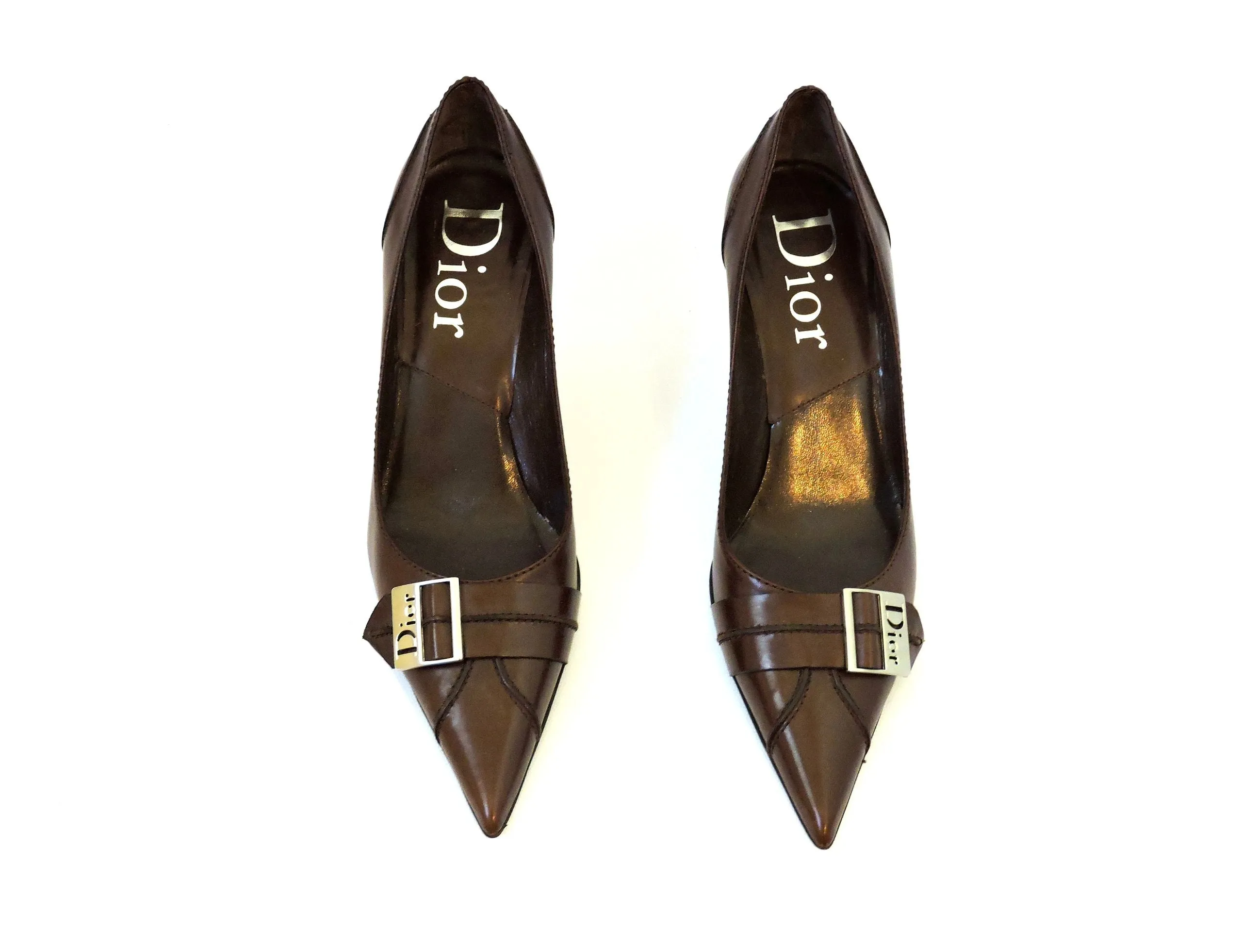 Christian Dior Buckle Pump Size 37.5 It (7.5 Us)