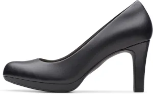 Clarks Women's Adriel Viola Dress Pump, Black Leather, 6.5