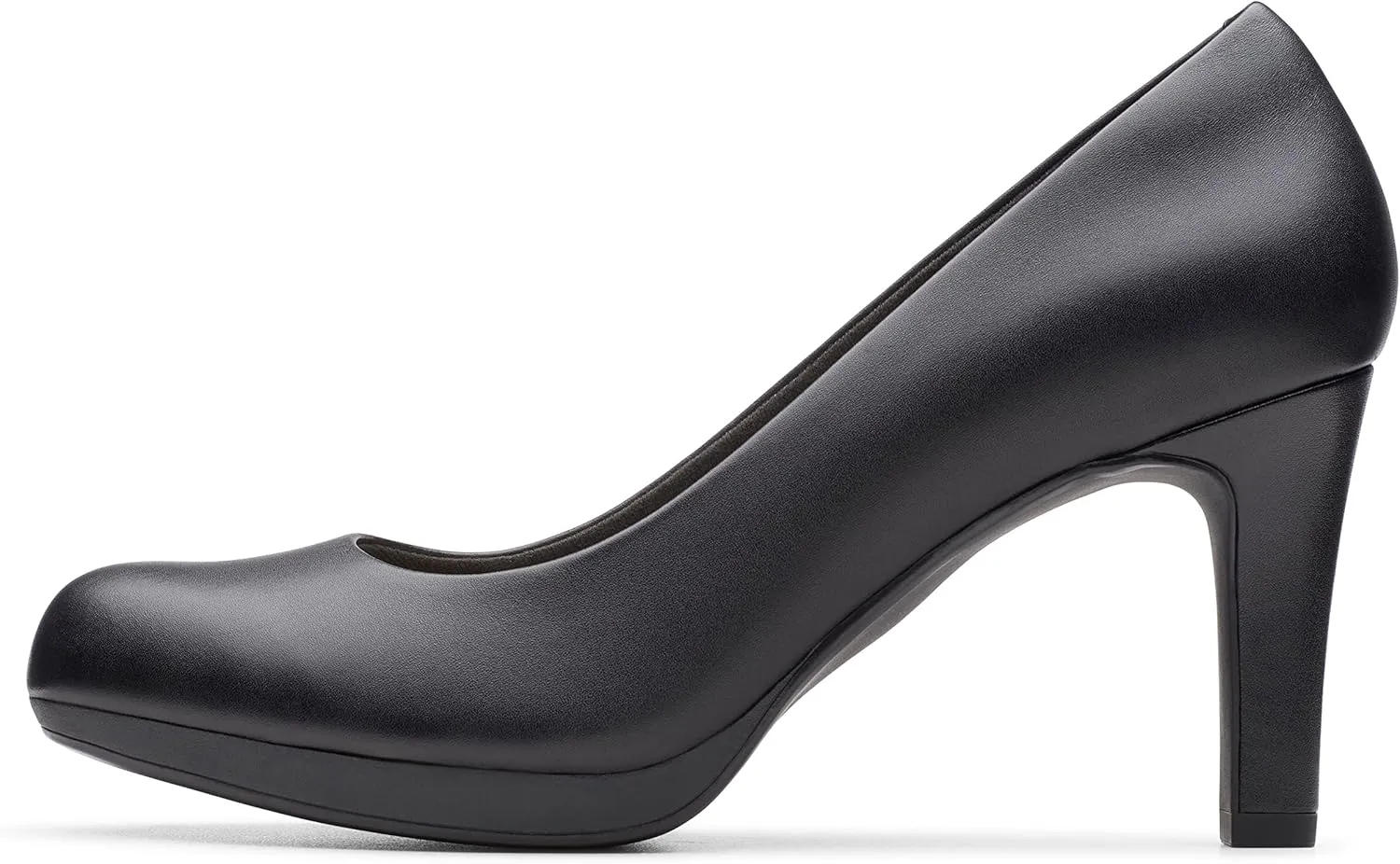 Clarks womens Adriel Viola Dress Pump, Black Leather, 7.5 US