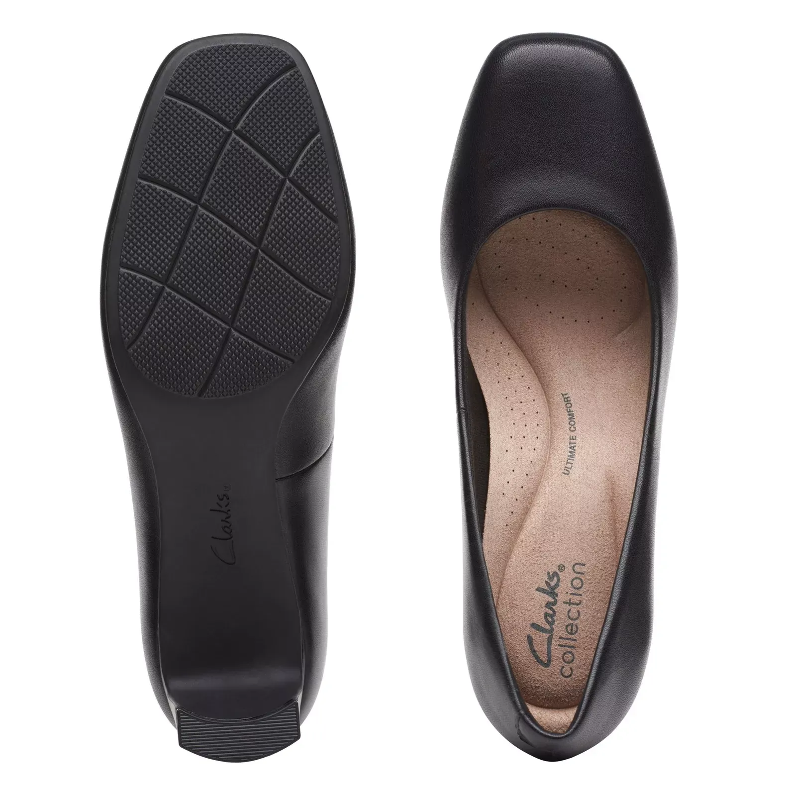Clarks Women's Kyndall Iris Black Leather 26174303