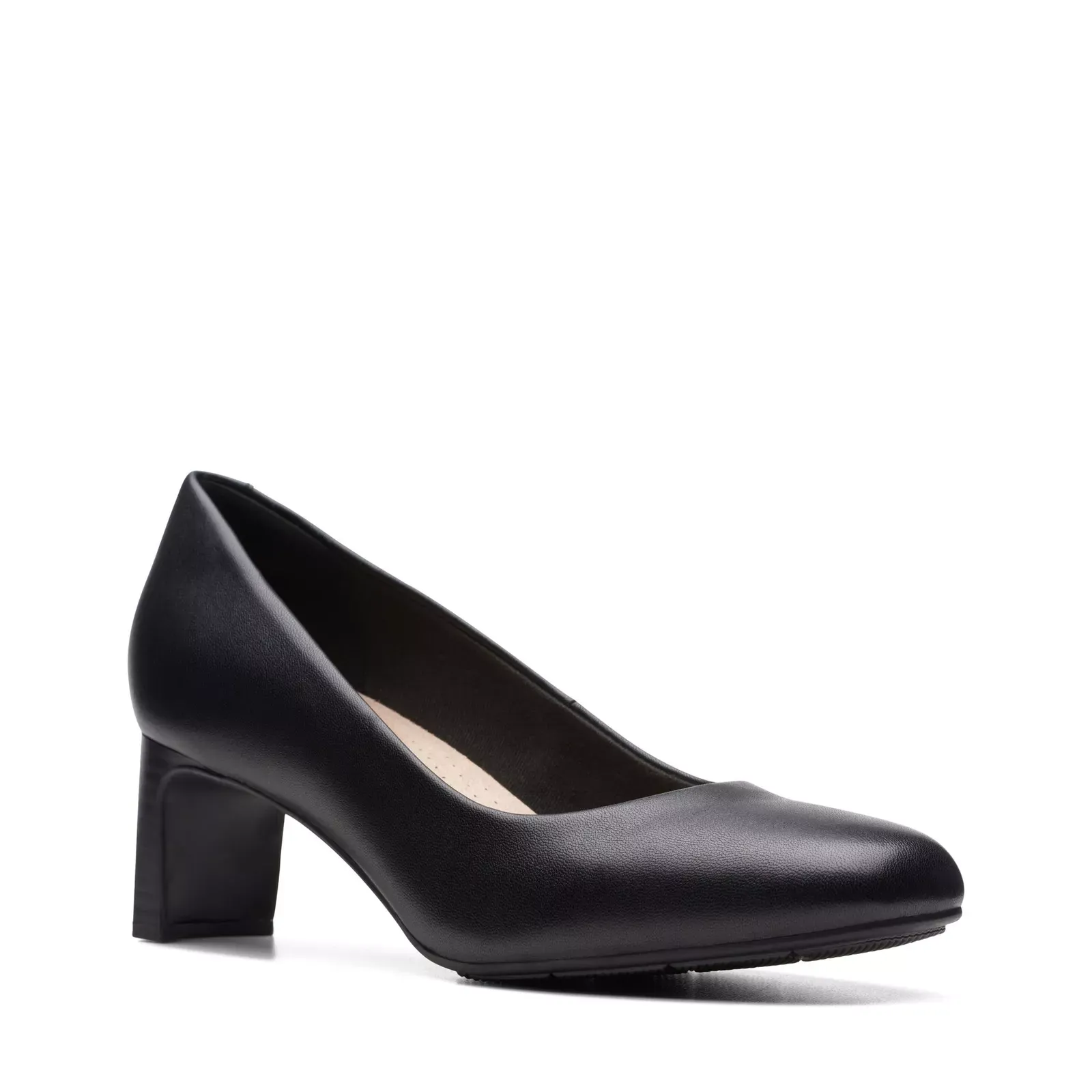 Clarks Women's Kyndall Iris Black Leather 26174303