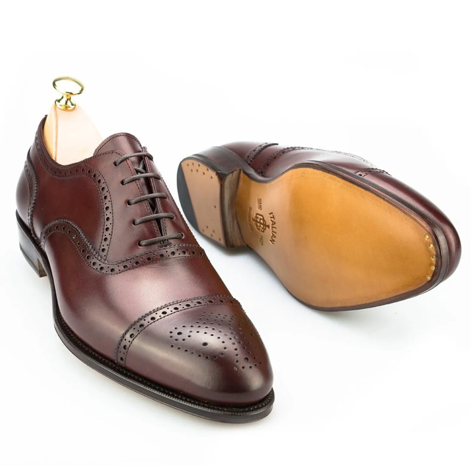 Classic Leather Cap-Toe Formal Oxford Shoes
