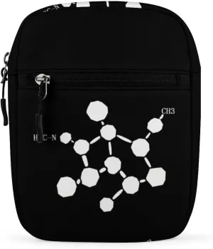 Cocaine Molecule Formula Chemistry Small Crossbody Bags Adjustable Satchel Bag Travel Shoulder Bag Crossbody Purse for Women Men