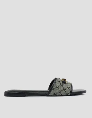 Connexion Logo Buckle Sandal Sliper Wanita
