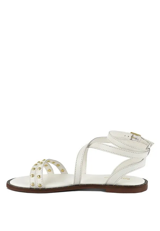 CORRIANE STUD EMBELLISHED SANDALS
